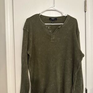 Forever 21 Olive Long Sleeve Henley